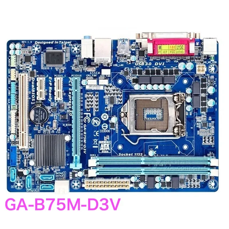 

Подходит для настольной материнской платы Gigabyte GA-B75M-D3V B75 B75M D3V LGA 1155, материнская плата DDR3, 100% протестирована, ОК, полностью работает