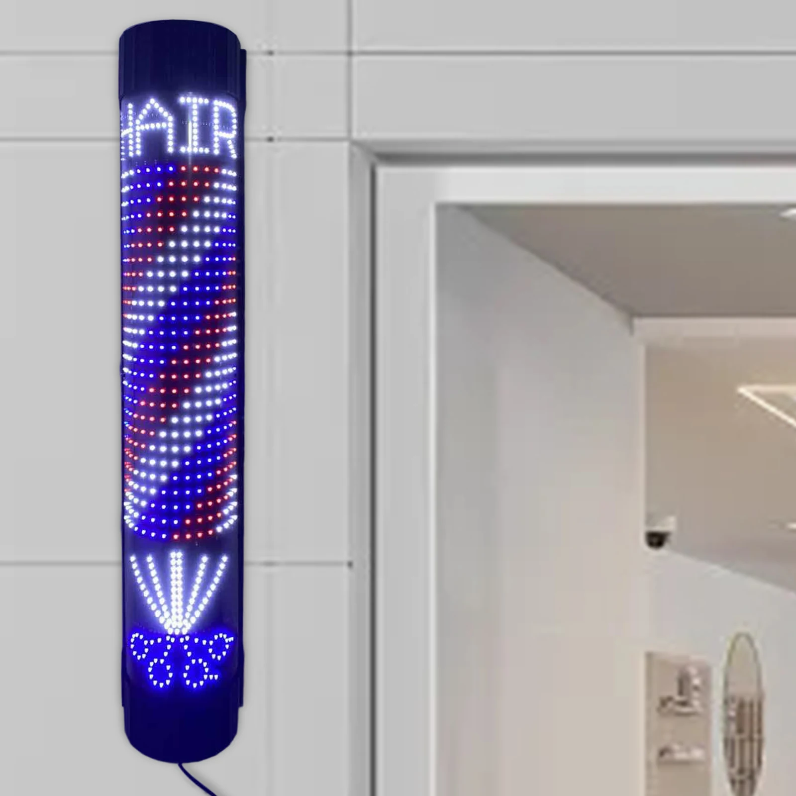 Barber Pole LED Light Rotating Wall Mounted Lighting Waterproof Night Light Barber Shop Open Sign for Party Outdoor Hair Salon