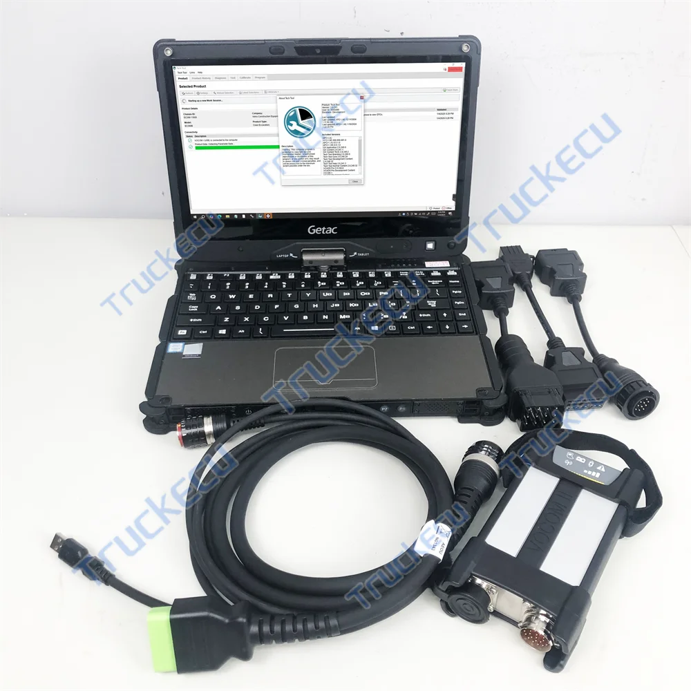 

Tech tool diagnostic software troubleshoot for vocom 2 interface commercial vehicle construction equipment industrial engine+lap