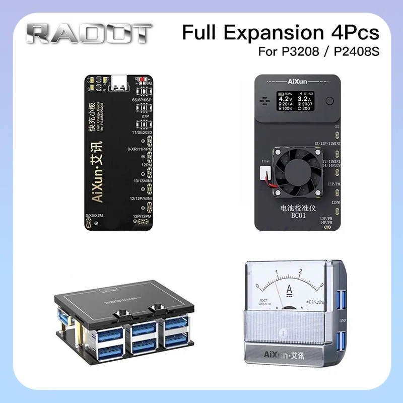 

Aixun Power Battery Repair Combo Kit Power Expansion Module/Battery Calibration Module/3A Ammeter Power On Fast Charge Module