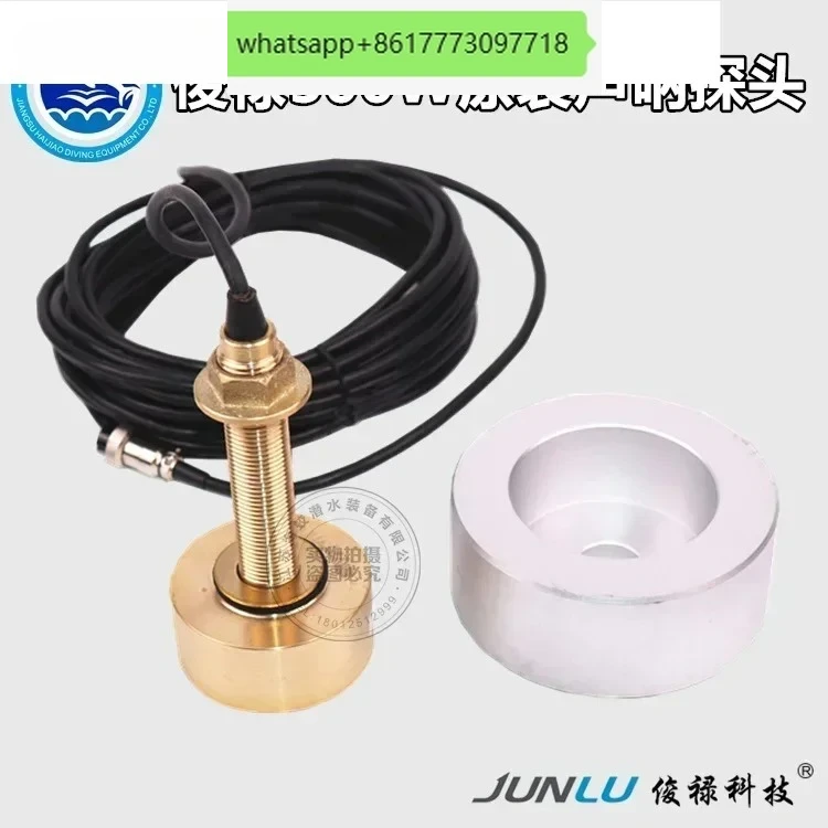 

Marine fish finder probe transducer fish finder sensor 300W dual frequency universal round probe