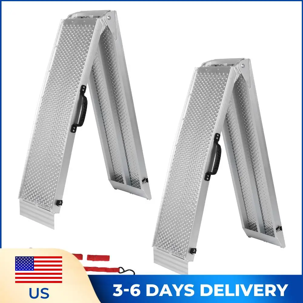 

2Pcs 85inch Aluminum Folding Loading Ramps with Handle ATV Loading Ramps for Motorcycles Lawn Mowers UTVs and More