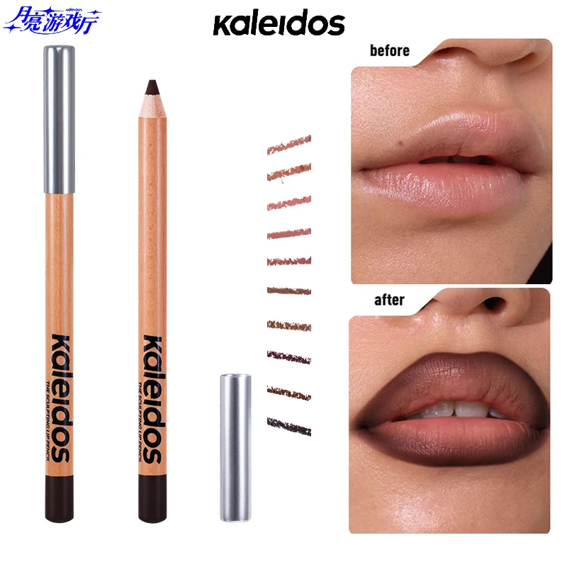 Kaleidos Lip Liner Matte Liscio Matita per labbra senza peso Contorno labbra naturale sfumabile preciso Trucco labbra duraturo che non sbiadisce