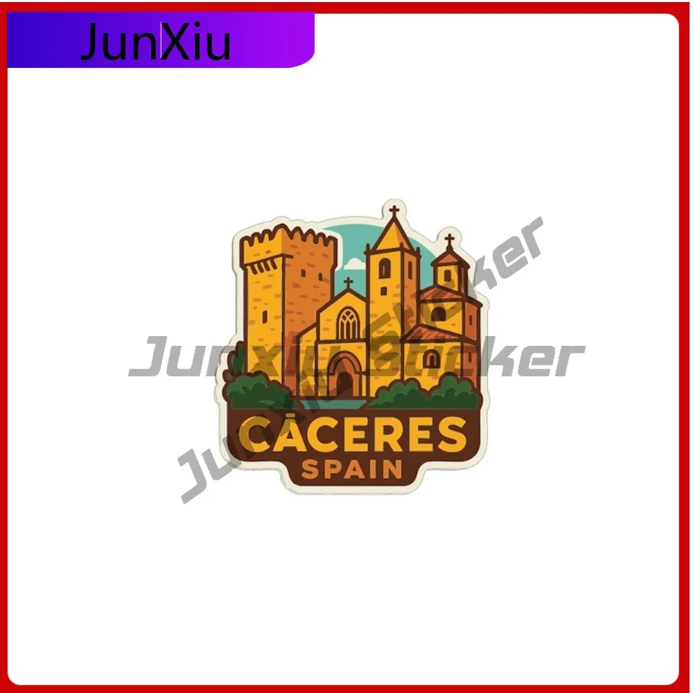 

C ceres Spain Sticker Unique Bumper UV Resistant Accessory Decal Vinyl Landmark City Skyline Die-Cut Design Truck Durable