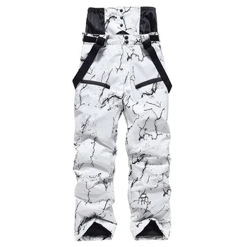 Winter Outdoor Snowboardbroek Mannen En Vrouwen Warme Sneeuwbroek Winter Warm Verdikte Skibroek Witte Skibroek S-XXL