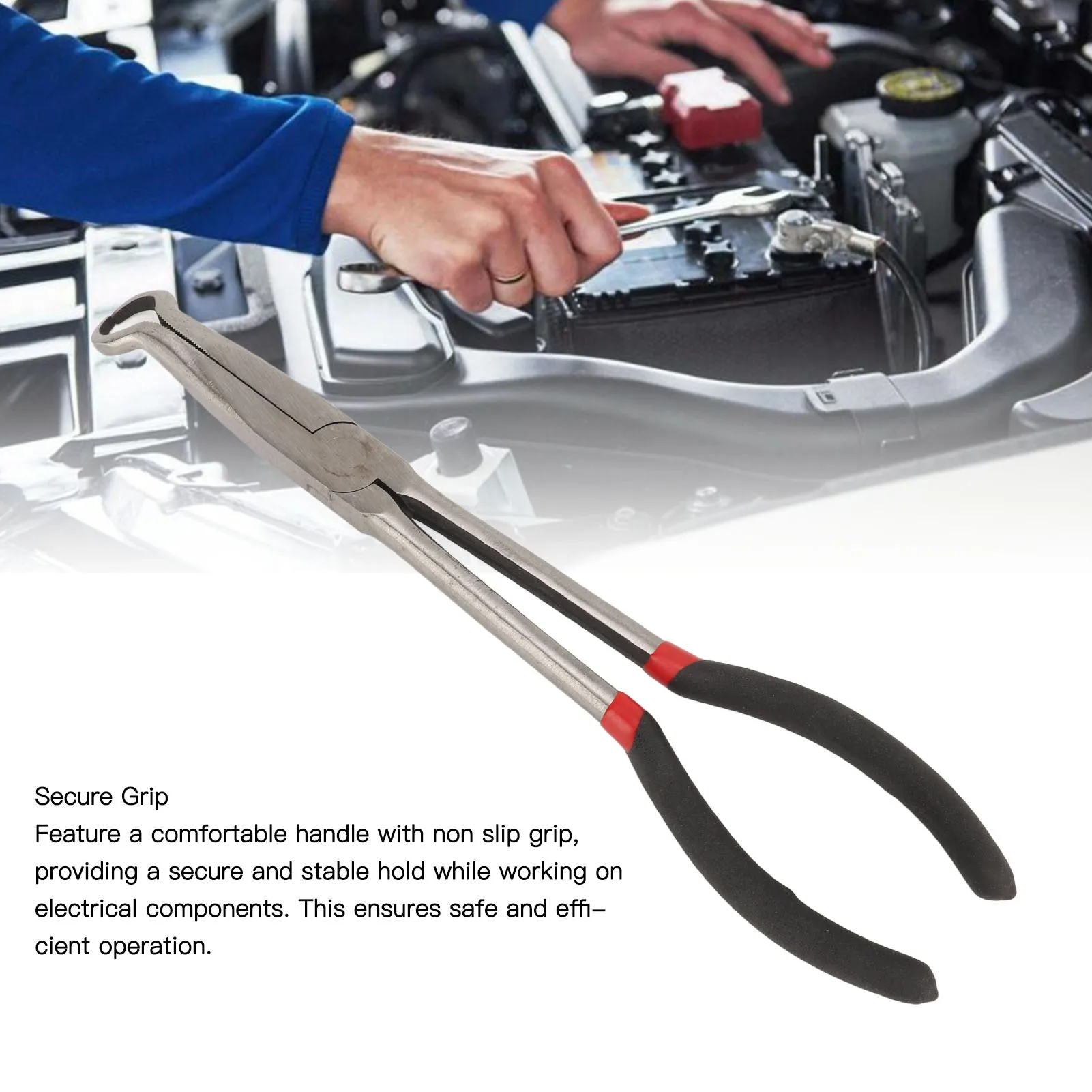 

Electrical Disconnect Pliers Long Handle Secure Grip Automotive Long Removal Pliers Easy To Use for Vehicle