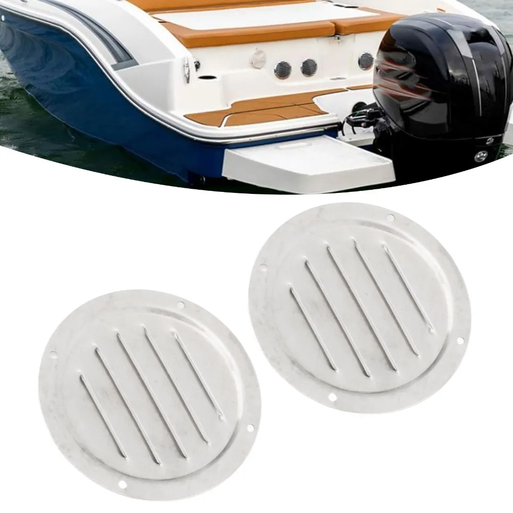 2PCS Marine Grade 304 Stainless Steel Louvered Air Vent Round Shape Marine Vent Boat Vent Marine Boat