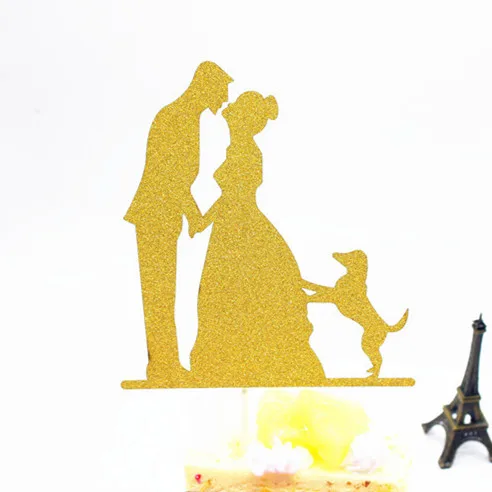 Glitter Bride Groom Cake Topper Mr Mrs Hollow Cake Cupcake Toppers Flags Wedding Mariage Party DIY Birthday Decoration Romantic