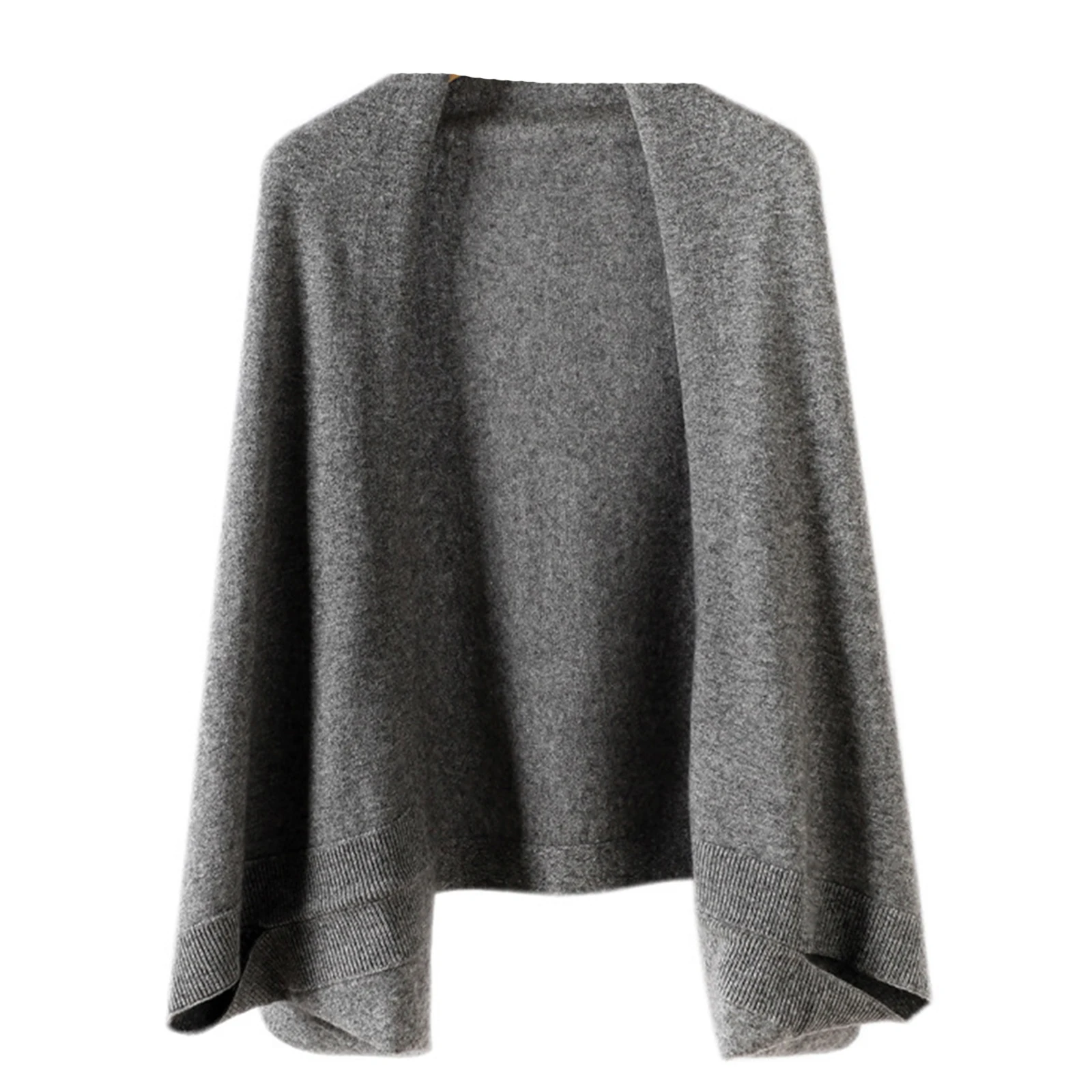 High End Cashmere Knitted Shawl/Scarf Autumn Winter Solid Elegant Batwing Sleeve Warm Knitting Bib Scarf Women Cardigans Jacket