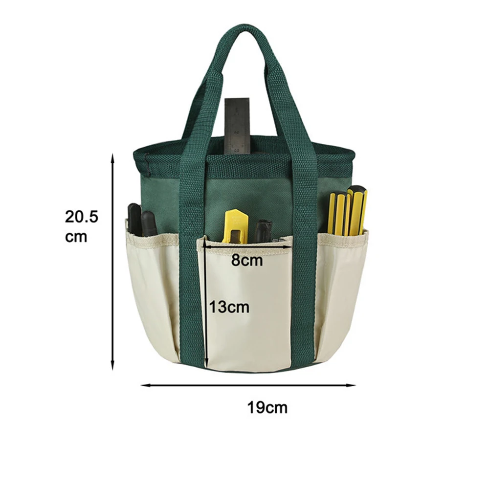 Portable Barrel Tool Bucket Bag 6 Pocket Garden Small Kit Hardware Accessories Tool Bucket Organizer 3.5 Gallon