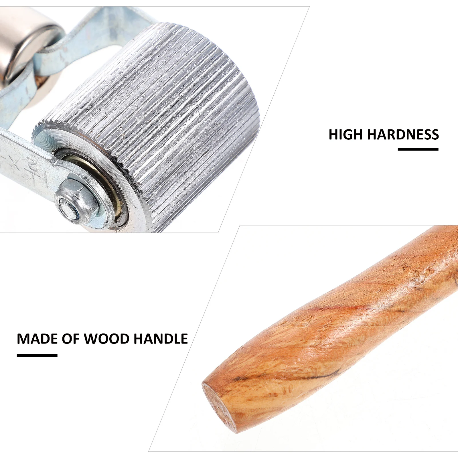 

3Pcs Car Tire Repair Tool Wood Handle Rollers Labor Saving Pressing Wheels High Wear Resistance Tire Patch Compaction Rolling