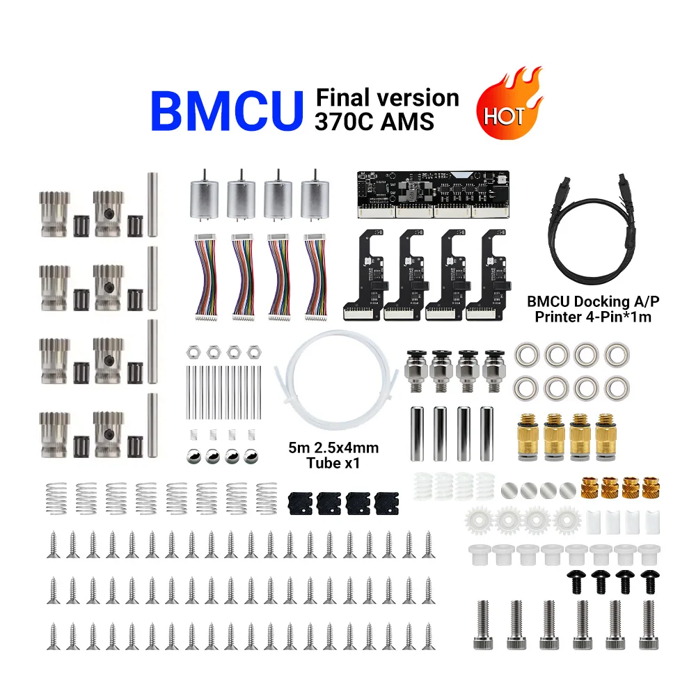 For A1 MINI 3D Printer Multiple Color Expansion BMCU 370C Auto Refill Hall Sensor Bidirectional Buffering BMCU