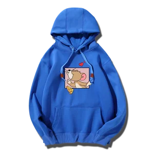 Áo trước của Tom và Jerry Anime với cặp đôi mũ trùm đầu và áo khoác nữ thông thường mặc áo len với mũ trùm đầu 10 Áo nỉ chính của Tom và Jerry - 5