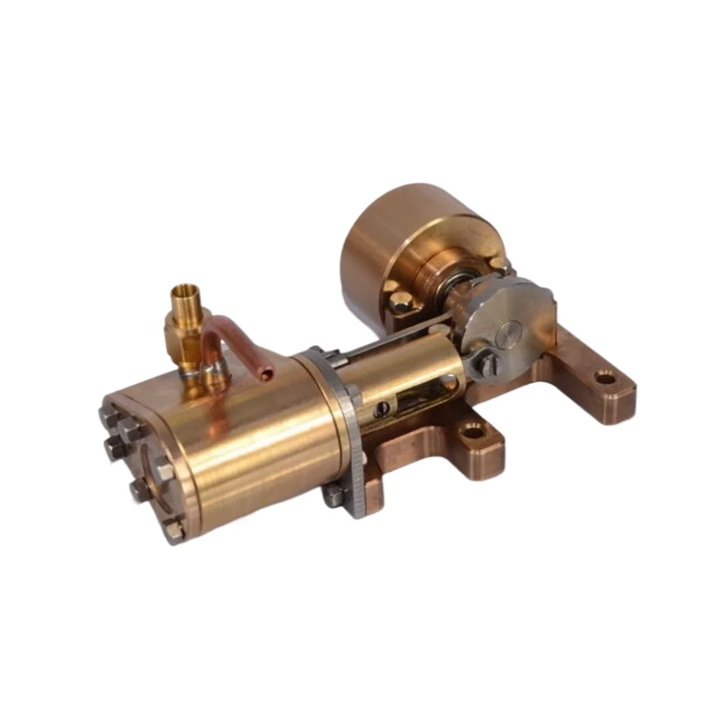 

Q4 Retro Horizontal Steam Engine Model Made of Brass with An Output Shaft Diameter of 5 MM Miniature Steam Engine Model