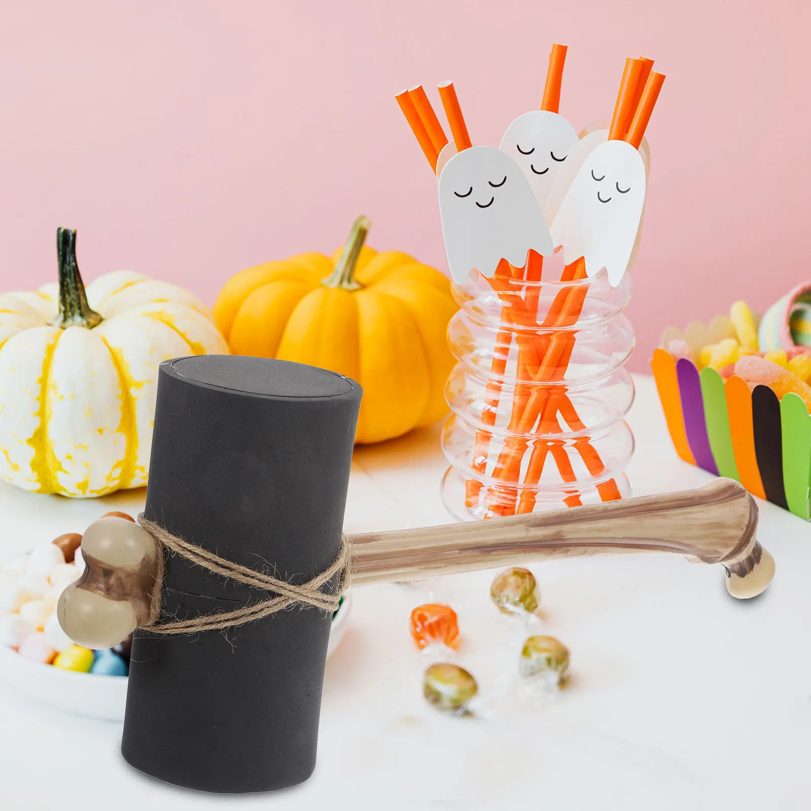 

1pc Bone Hammer Prop For Halloween Party, Plastic Fake Hammer, Cosplay Accessory, Stage Performance Prop, Decorative