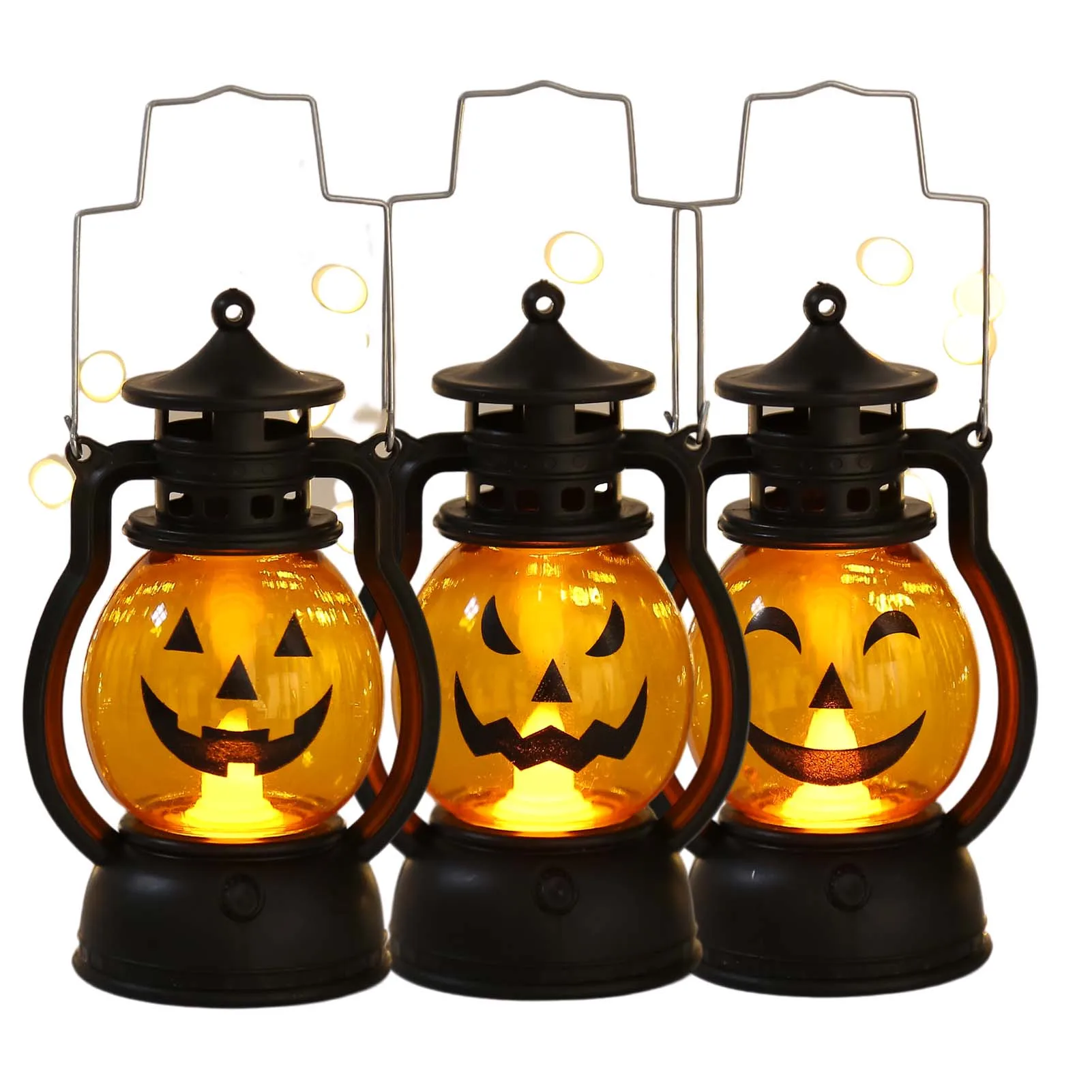 Halloween Pumpkin Lantern LED Night Light Decorative Candle Lanterns Pumpkin Lantern For Garden Landscape