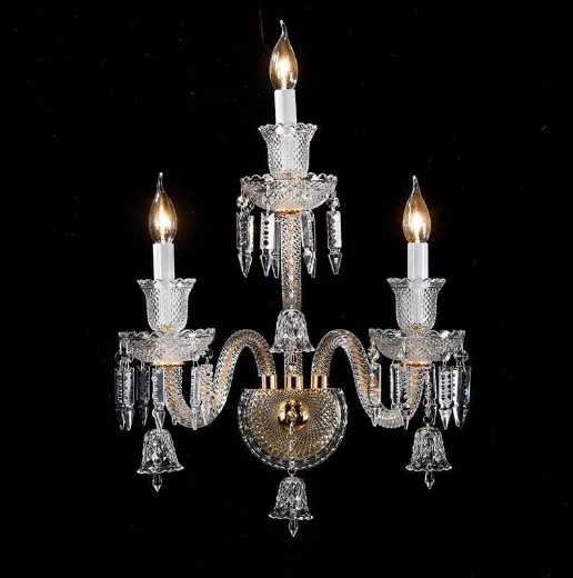 LED Crystal Wall Lamp Interior Decoration Simple Home Bedroom Bedside Lamp Background Wall Aisle Bathroom Living Room Wall Light