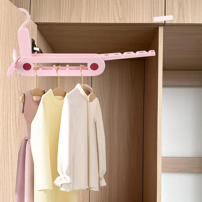 Foldable Travel Hangers with Stable Design Portable Strong Load-Bearing Clothing Rack Space-Saving Easy Storage Solution