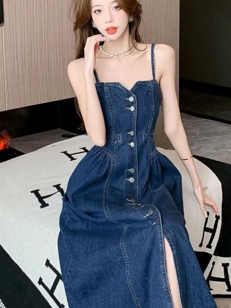 Summer New Denim Dress With High-end Feeling Womens Dresses Long Dress Fashion Summer Dresses 2024 Dresses For Formal Occasions