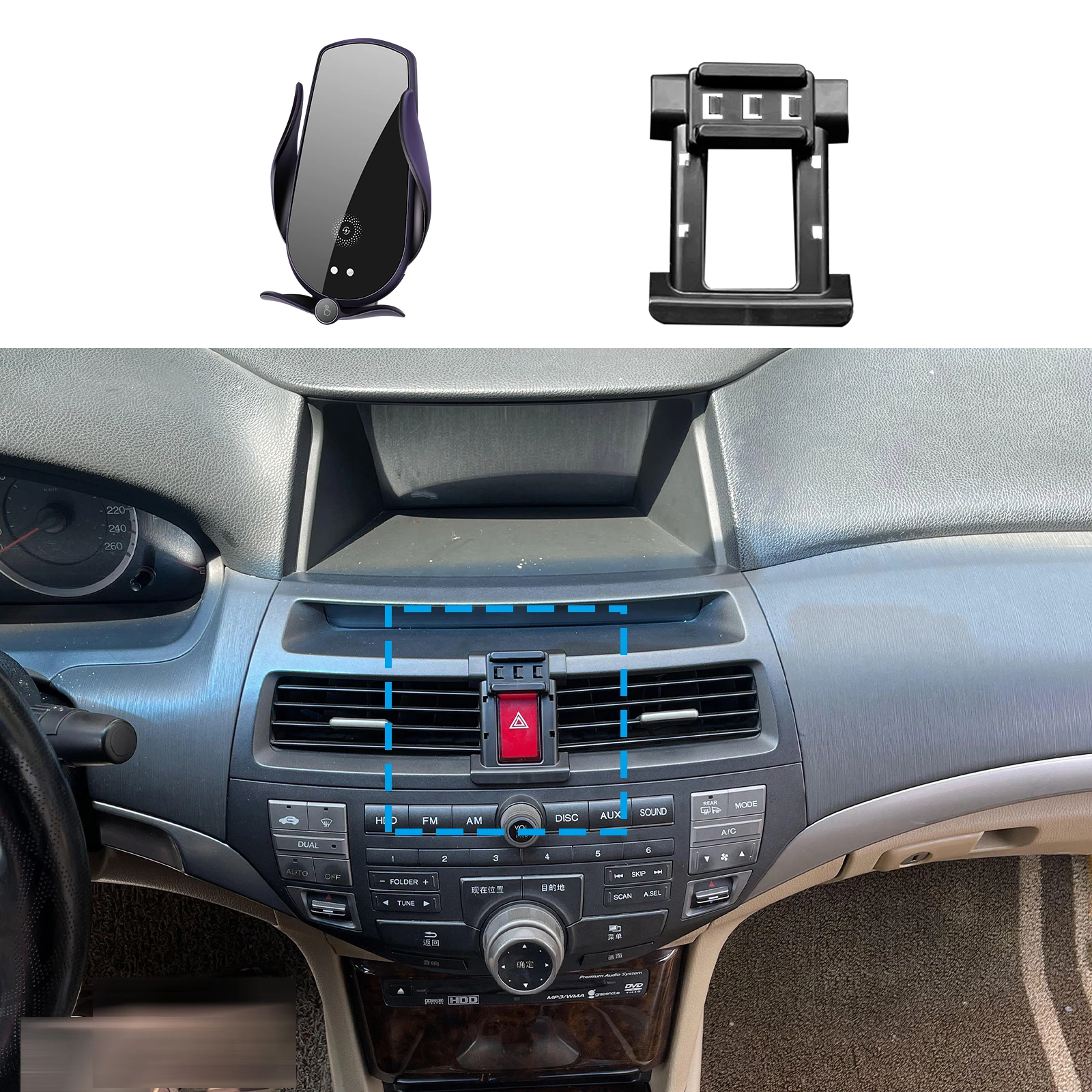 

Car Mobile Phone Holde GPS Bracket Navigation for Honda Accord 8th gen 2008 2009 2010 2011 2012 2013 Stand Auto Accessoriesr