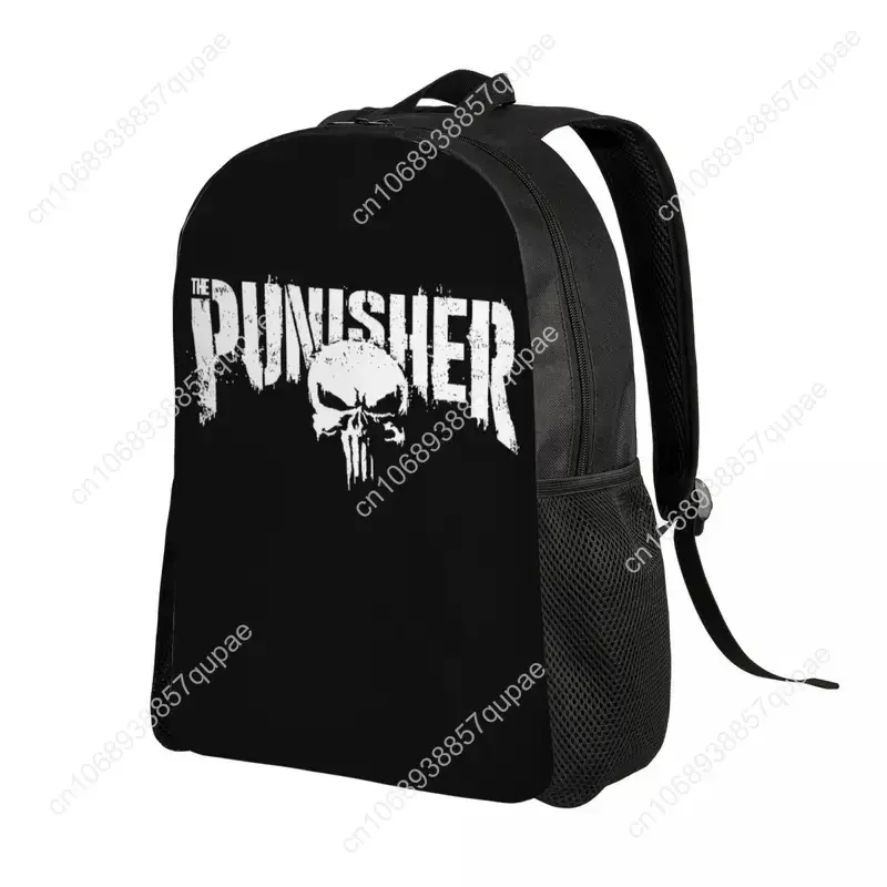 Customized Superhero Backpack Men Women Basic Bookbag for College School Punisher Skull Symbol Bags