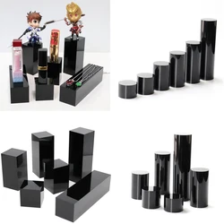 Black Acrylic Solid Block Ring Pendant Jewelry Display Cube Pedestal Art Sculpture Stand Bracelet Necklace Photography Holder