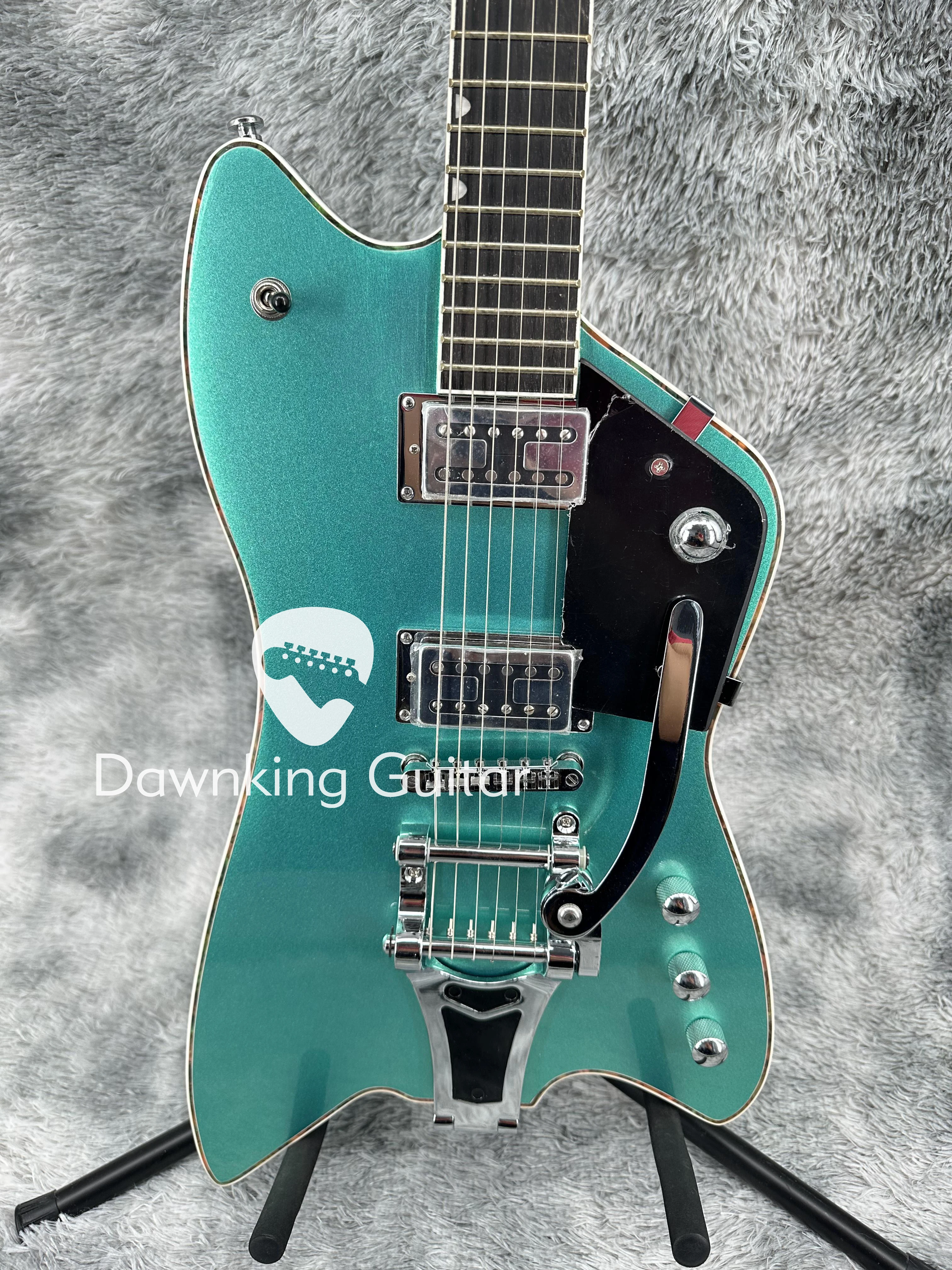 Unique Penguin Jupiter Thunderbird Green Electric Guitar Army Green Solid Body free shipping