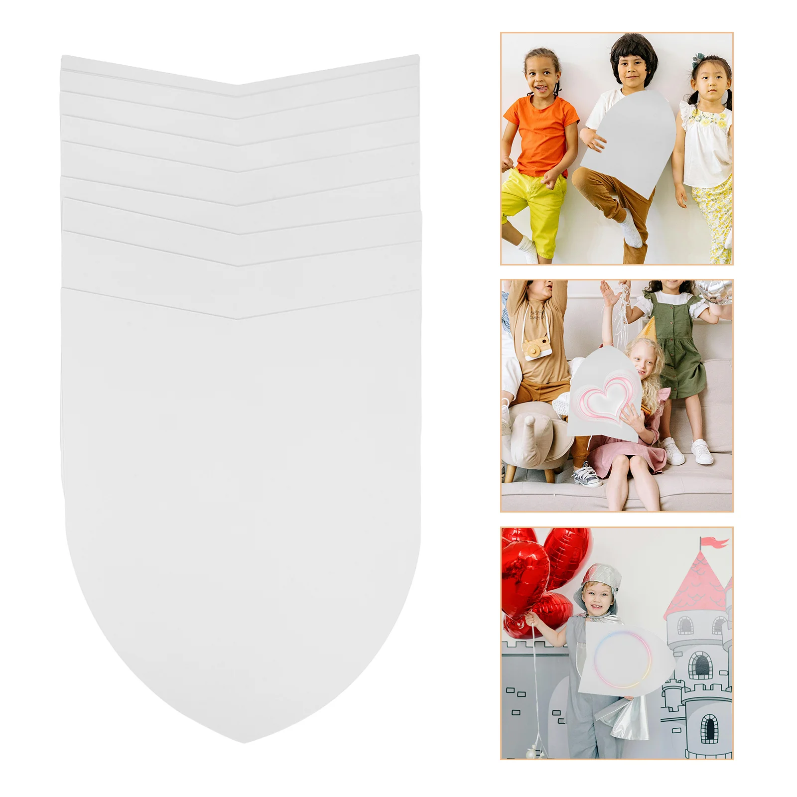 소년들을 위한 DIY 블랭크 플레이 쉴드 1세트, 중세 파티 게임 공예, 어린이용 쉴드 소품, 재미있는 창의적 활동, 판지 공예