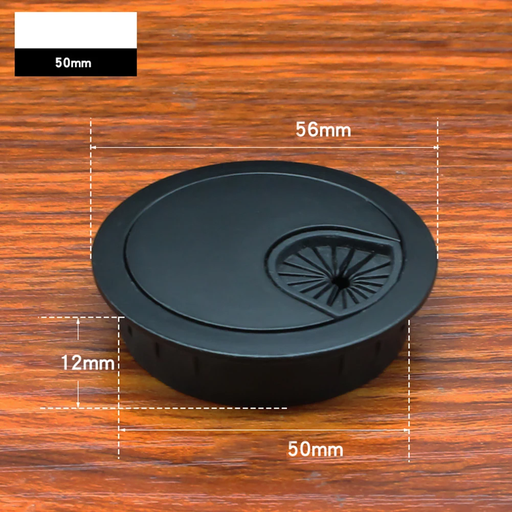 Metal Grommet Desk Table Cable Tidy Outlet Wire Cover Removable Cover Plate Suitable for Various Computer Cables