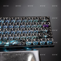 XVX Personality Venom Keycap Metal Texture Hollowed-out Fog Penetrating Personalized Creative Transparent keycap ABS+PC 61 Keys