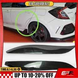 VRSAR1 Style FRP Fiber Glass Rear Fender Trim (Fit 5Dr Hatch) Fiberglass Wheel Flare Arch Kit For Honda Civic 2017 On Type R FK8
