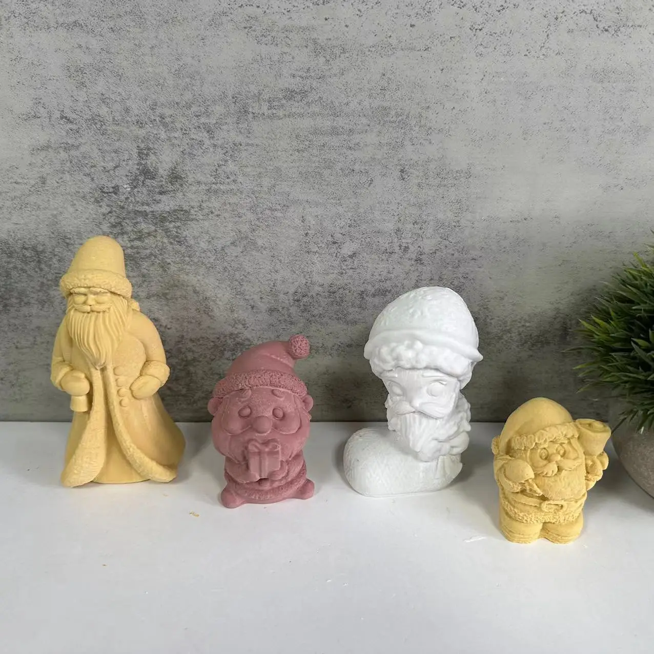 

Декоративная гипсовая форма, форма для ароматических свечей, украшения Санта-Клауса для рождественского декора, семейные мероприятия, ремесло