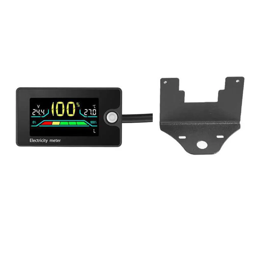 Monitor de bateria para golfe para carrinho com grande display lcd medidor de capacidade de temperatura de tensão compatível com carro rv