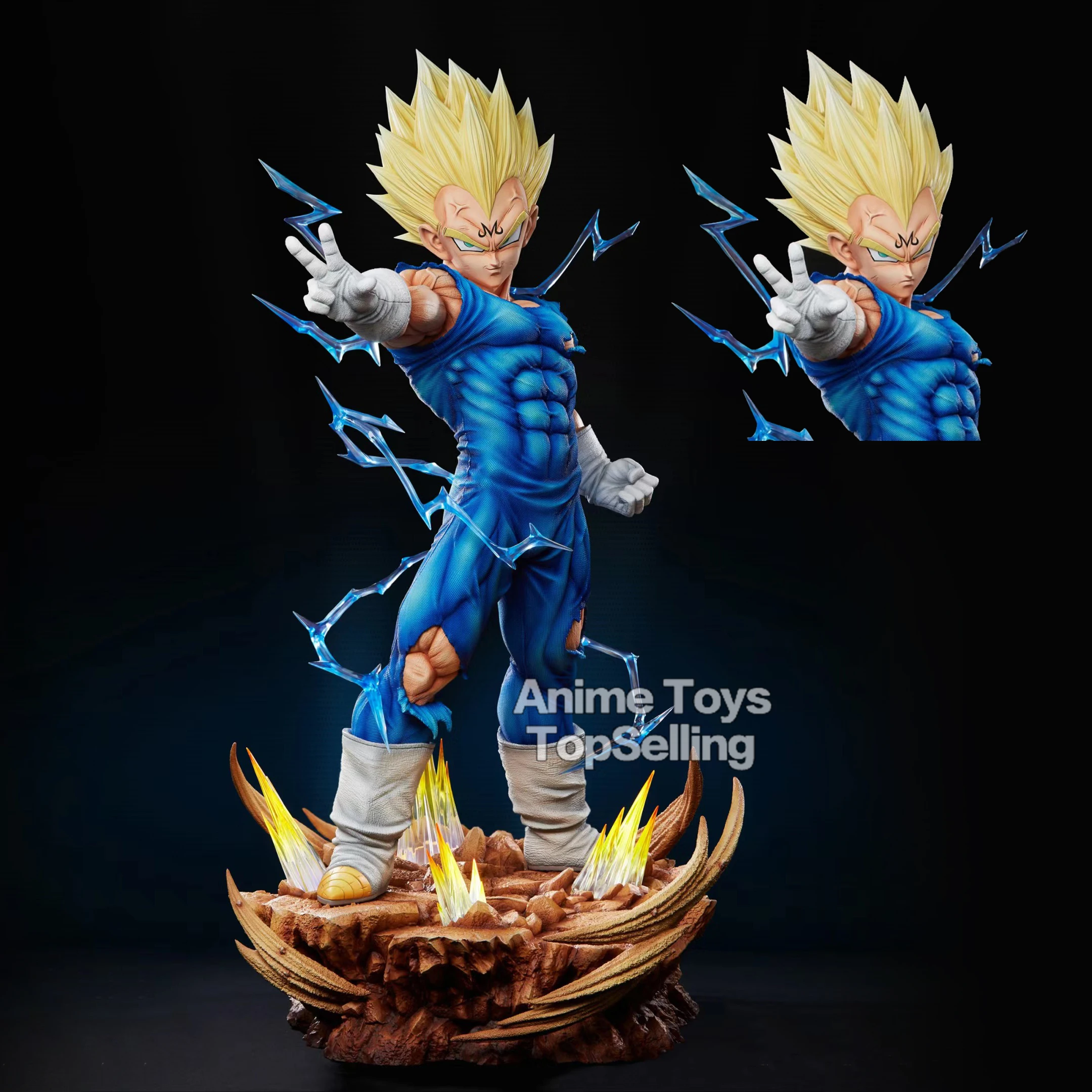 12.4in/31.5cm Anime Dragon Ball Z Figure Majin Vegeta Figurine PVC Action Figures Collection Model Toys Gifts