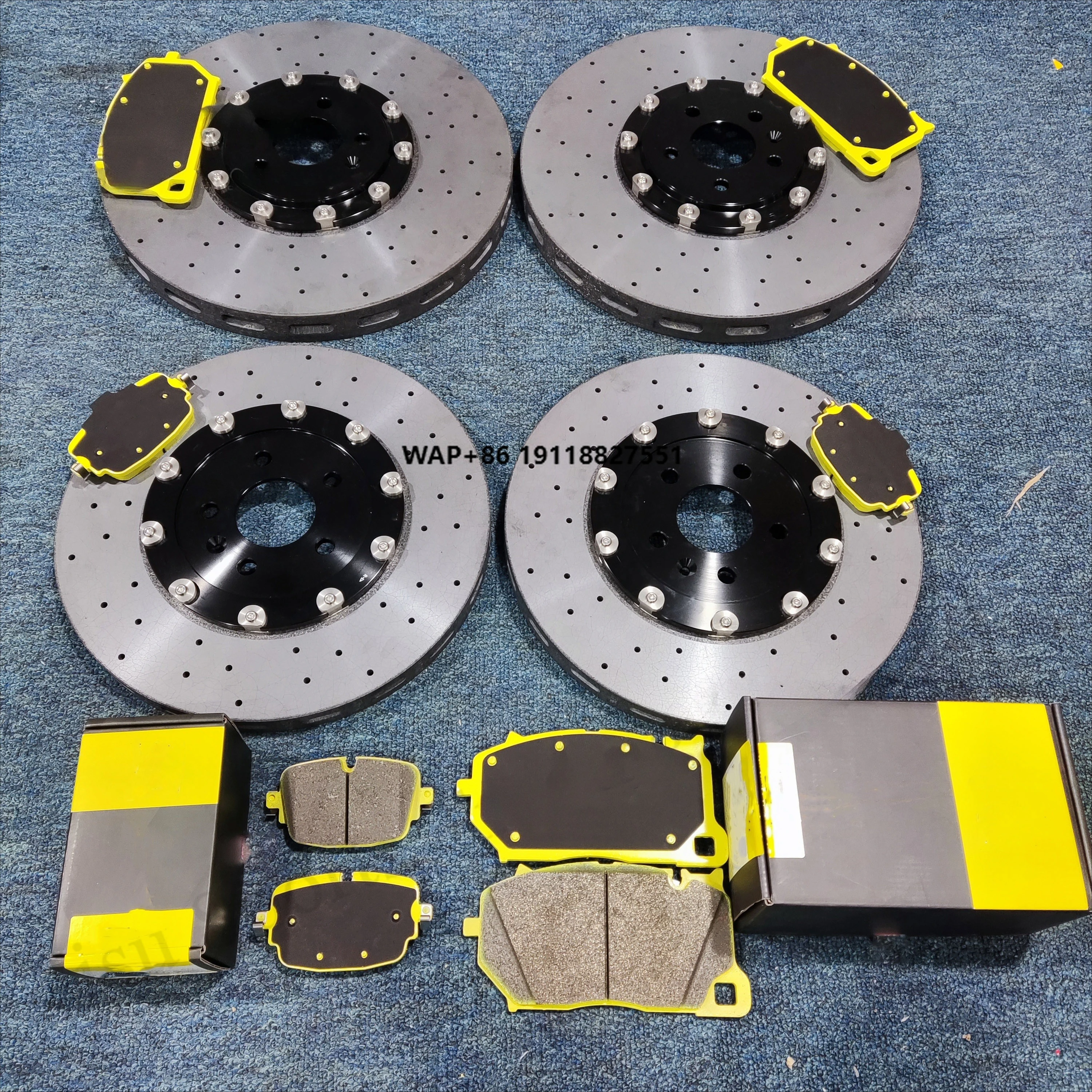 Low Price Carbon Ceramic Brake Disc 420/370mm Front/Rear Ceramic Disc Rotor Performance Pads for  Q8 RSQ7 RS6 Replacement