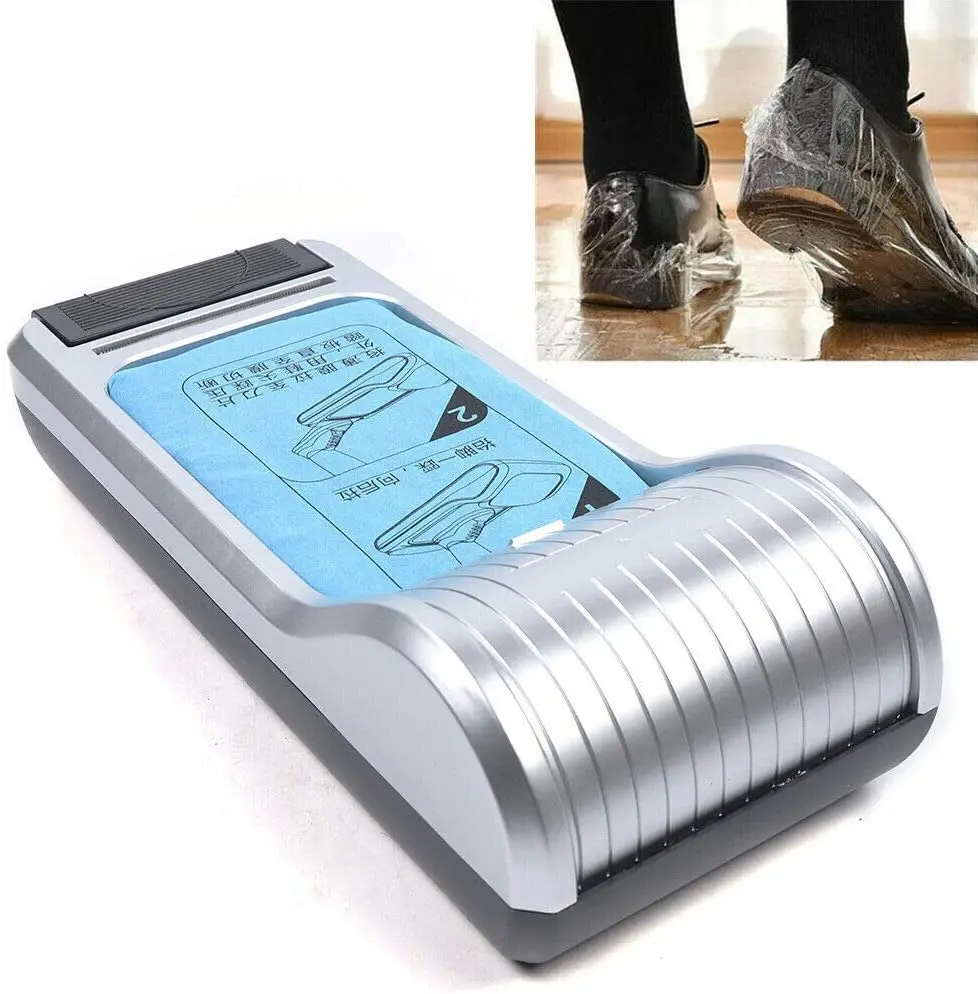 Shoe Film Machine Shoe Cover Machine With Foot Pedal Automatic Cutting Durable ABS Material Non Slip Base Includes 1 Roll Shoe Film
