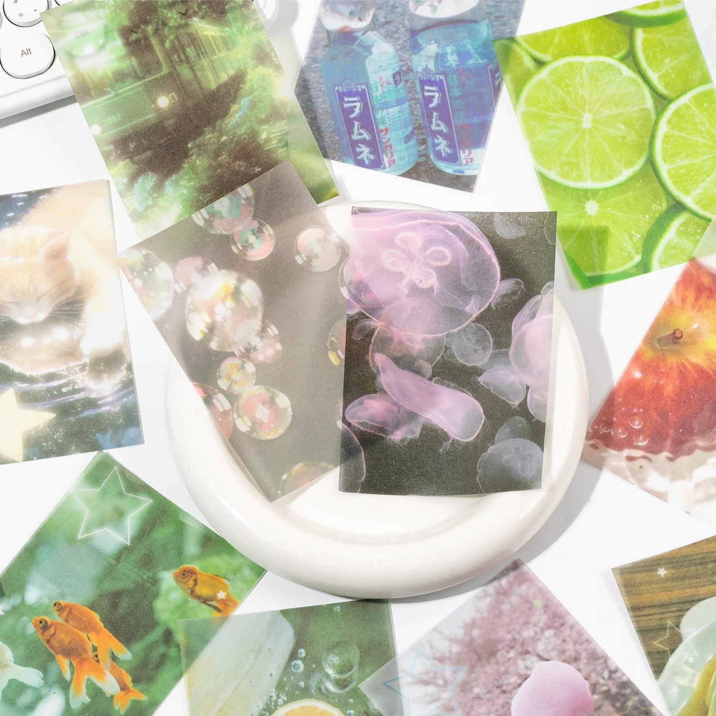 20sheets Summer Art Exhibition Series Kawaii Ins Tearable Notes Material Paper Creative Collage DIY Scrapbook Aesthetic Supplies