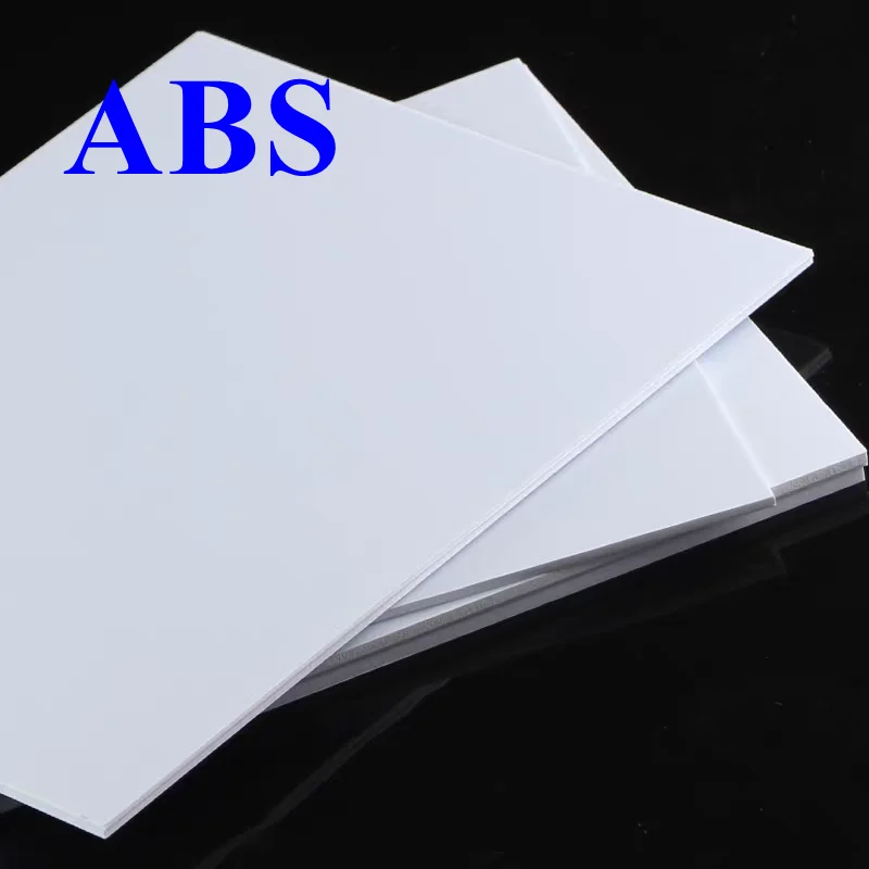

0.3mm to 3mm DIY Plastic Model ABS white black Styrene Flat Sheet Plate Materials For Train Buildings EngravingSheet Model Kits