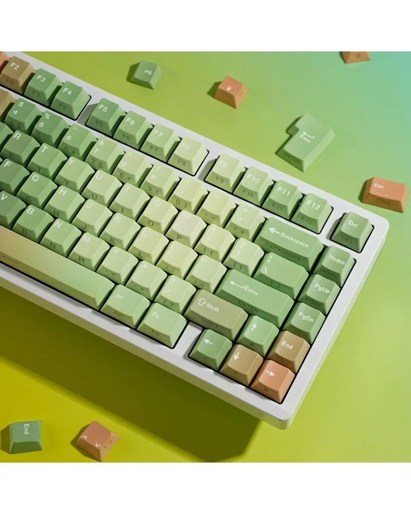 

Desert Oasis Keycaps Double Engraved Light Transparent PBT Material Original Height Korean/Russian/Phonetic/European Standard