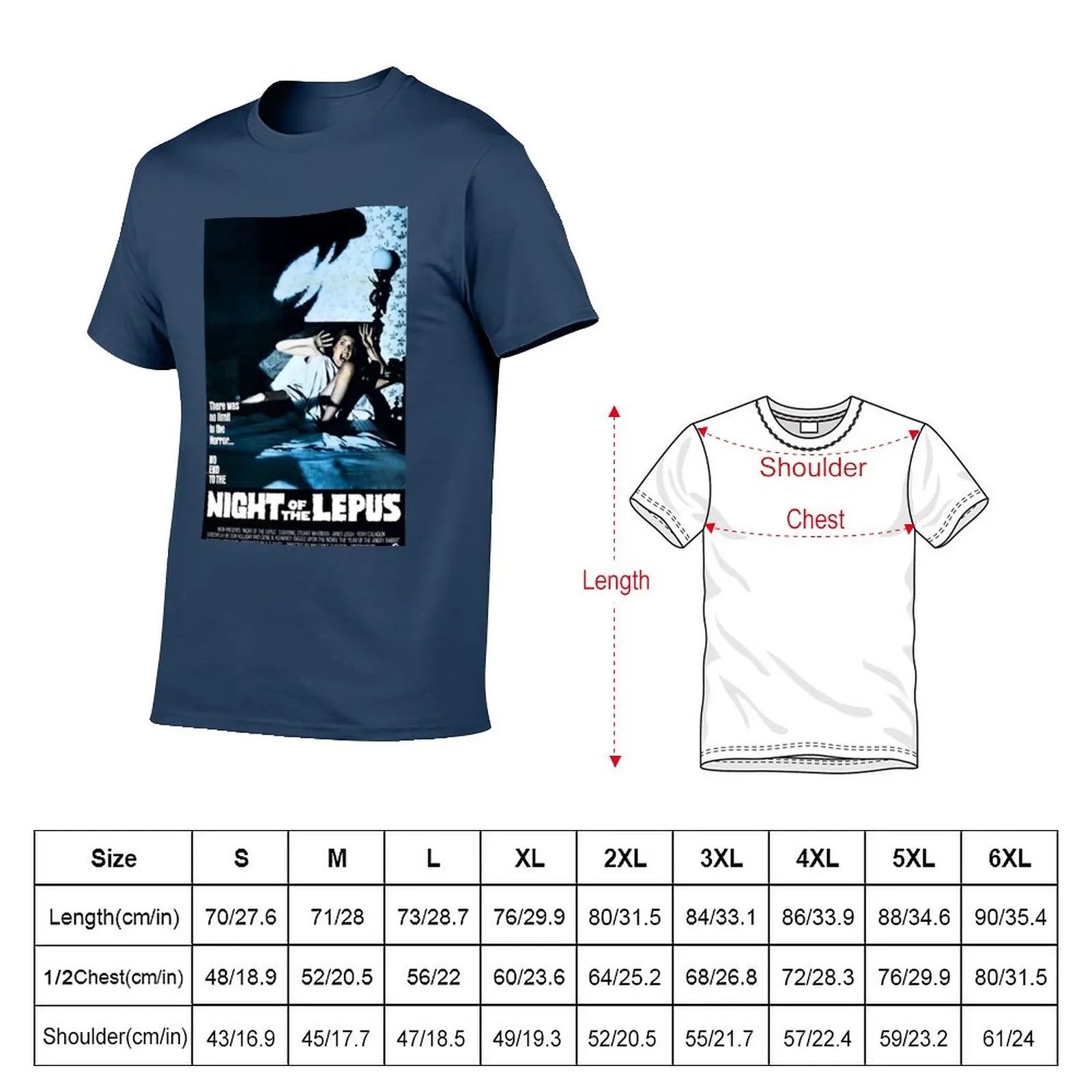 Night of the Lepus Movie Poster T-Shirt customs Blouse tops aesthetic clothes mens funny t shirts