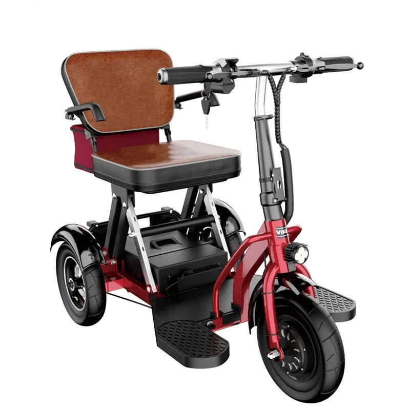 3 wheel Electric Handicapped Scooter Foldable For Elderly Lightweight Folding Mobility Scooter Elderly