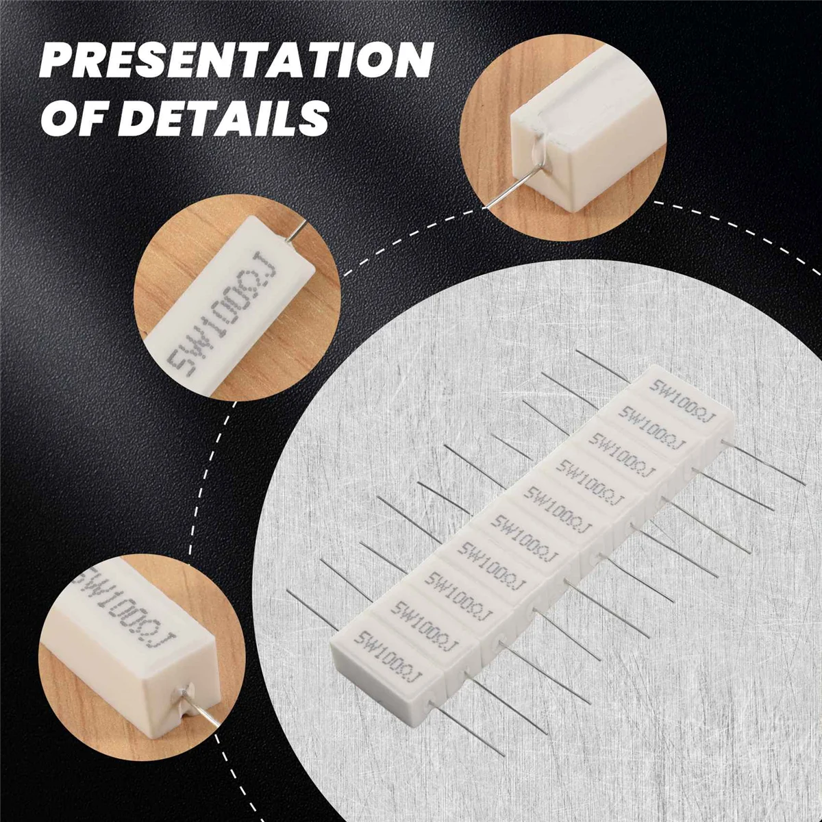 

A53TT 10x Wirewound Ceramic Cement Resistors 100 Ohm 5W Watt 5%