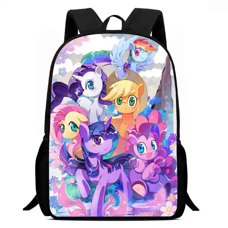 

Anime My Little Pony Child Backpack,Cartoon School Bags for Boys Girls ,Durable Kids Backpack for Kindergarten