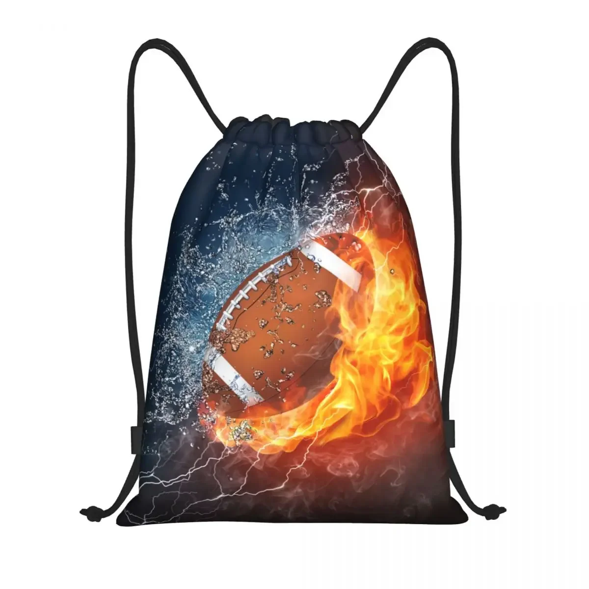 Rugby American Football In  And Water Drawstring Bags Men Women Portable Gym Sports Sackpack Training Backpacks