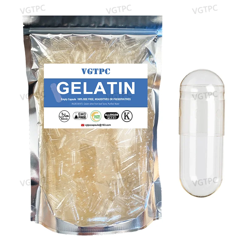 1000PCS Size 000 00 0 Empty Gelatin Capsules Clear Separated Joined Kosher Halal HPMC Food Grade Pill Hollow Capsule