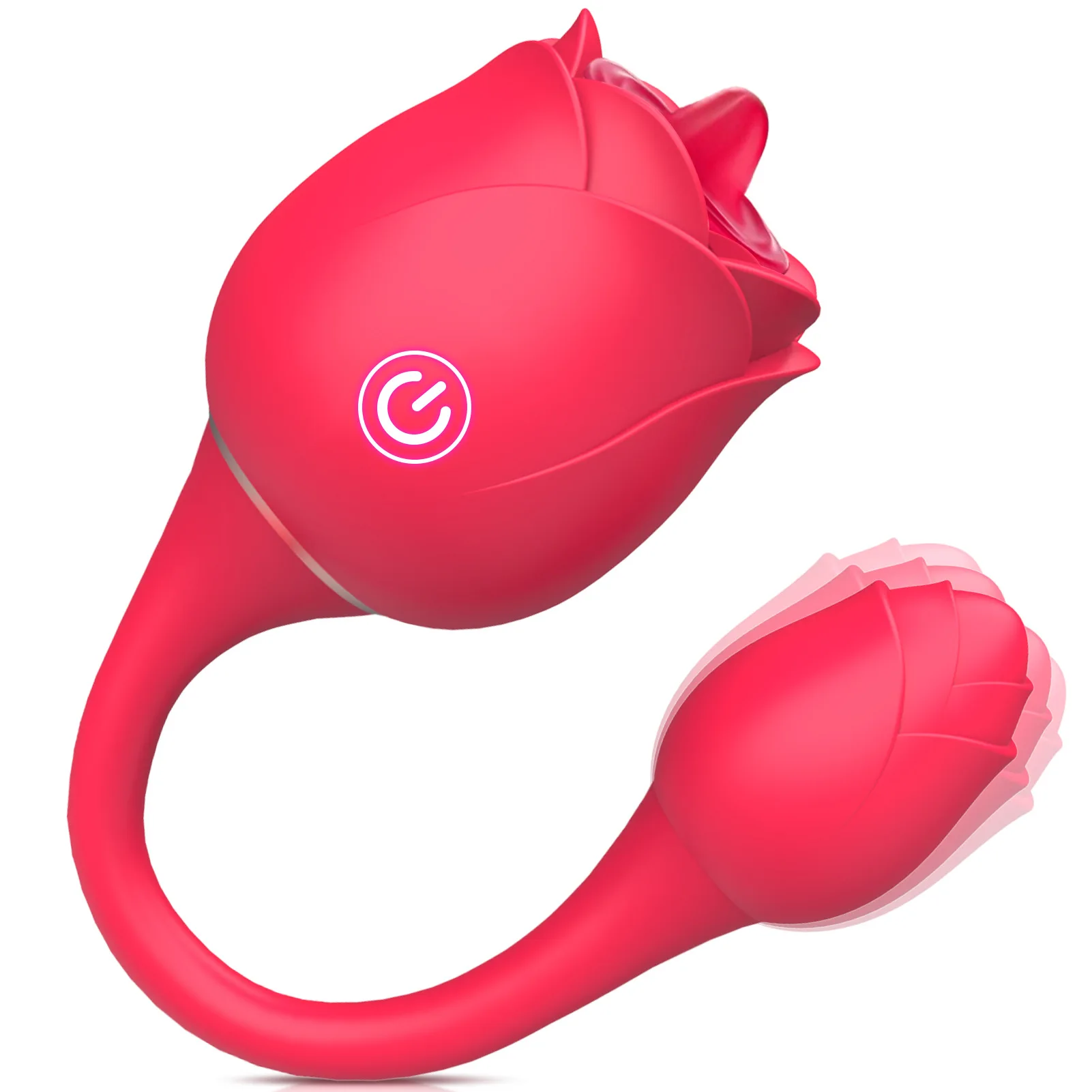 Rose vibrating tongue licking sex toy tuning stimulation clitoral masturbator couple silicone masturbator