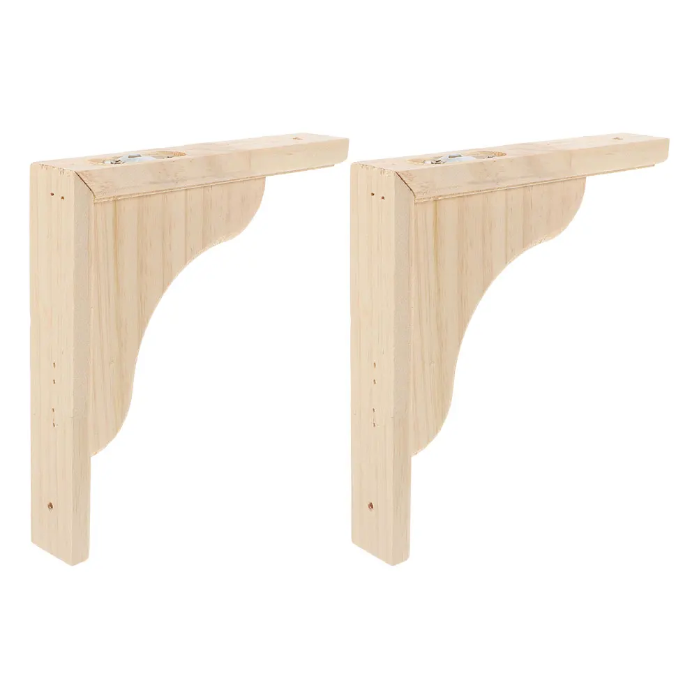 

Triangle Wooden Shelf Brackets Natural Solid Wood Wall Mount Support For Floating Shelves Rustic Corbel Bracket Hardware