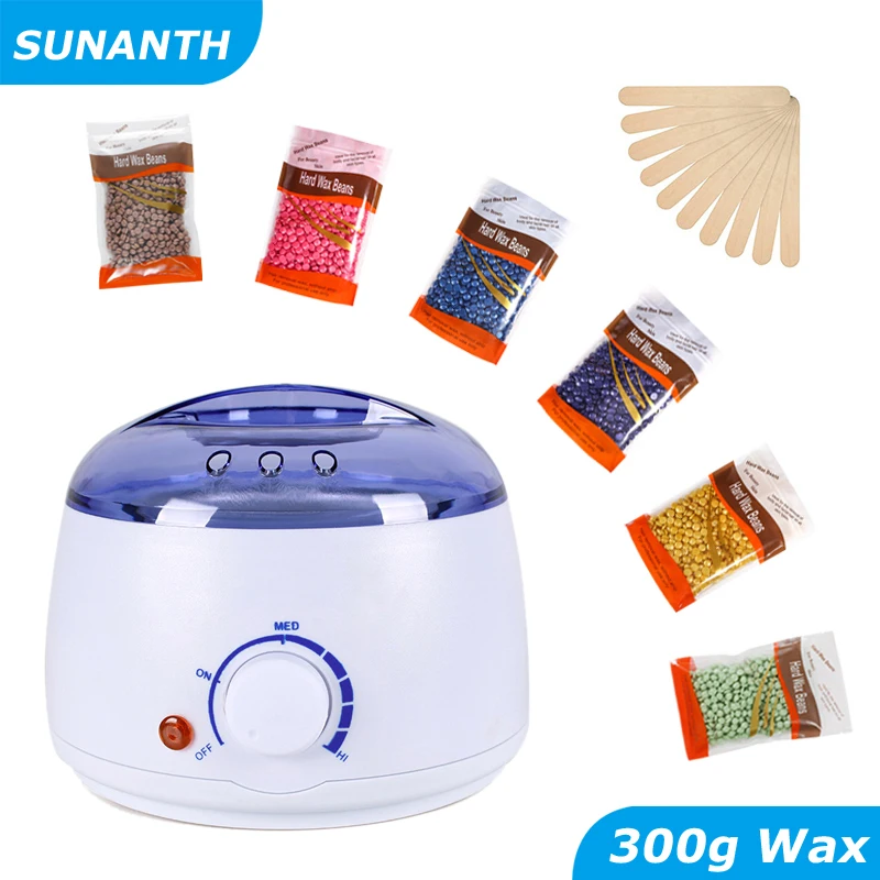 Depilatory Hard Wax Beans Wax Warmer Machine  Removal Wax Heater Kit Wax Machine Depilatory Epilator Wax-melt Pot For WaxBean