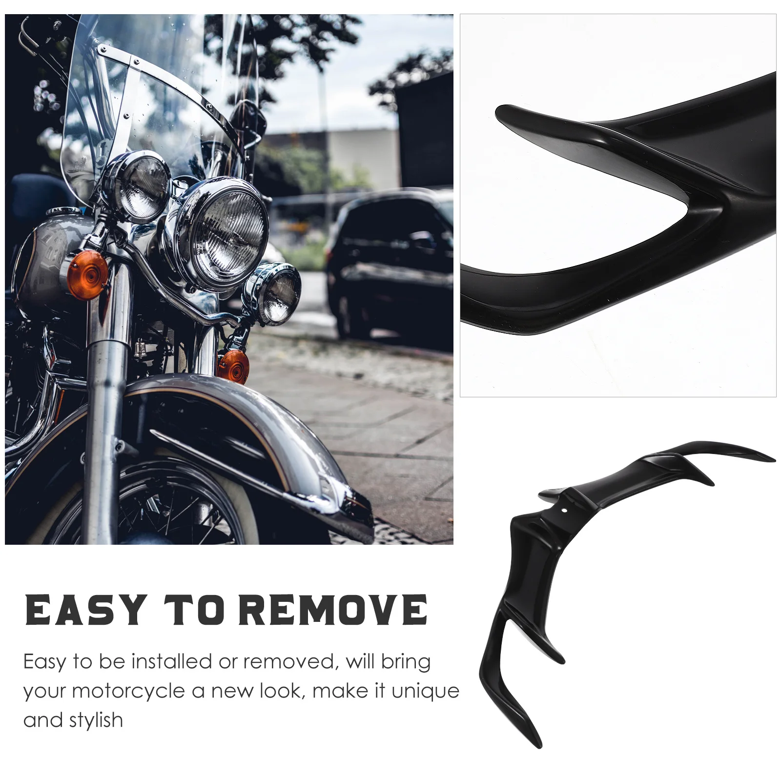 Alerón de estilo de carenado de motocicleta, alerón delantero resistente al desgaste para motocicleta, Compatible con Yamaha