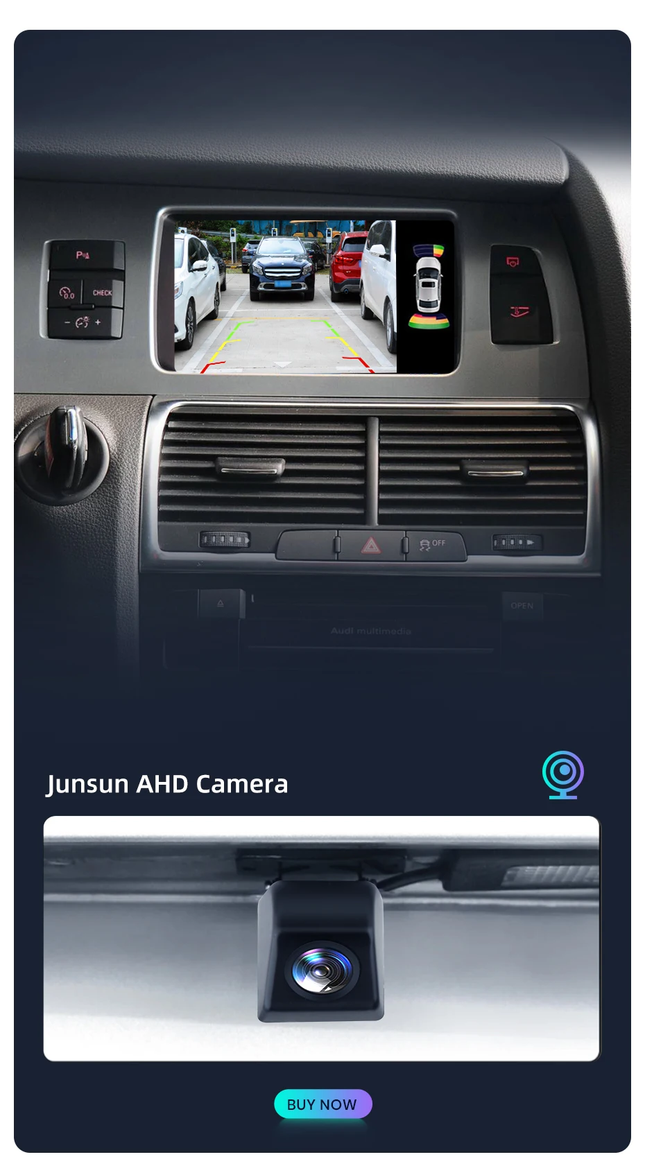 Junsun Wireless CarPlay Android Auto Decoder für Audi A6 C6 A7 C7 2009-2011 für Audi Q7 2010-2015 MMI 3G Airplay Mirror Link – Detail 9